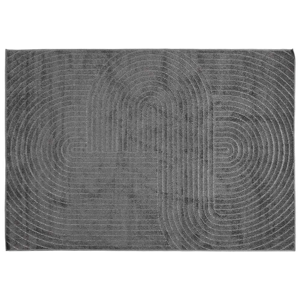 Anthrazit Teppich 340x240 cm Polyester
