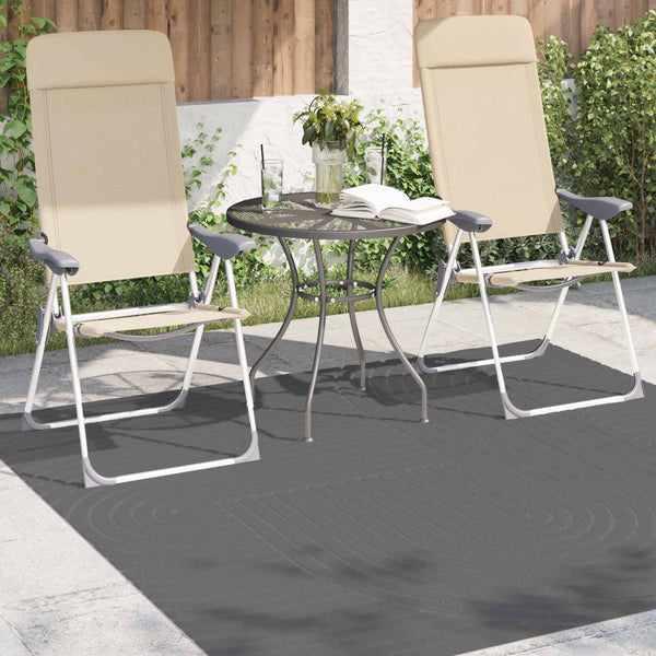 Anthrazit Teppich PALMERAS 120x120 cm