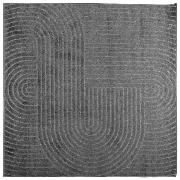 vidaXL Tapis PALMERAS anthracite 200 x 200 cm polyester