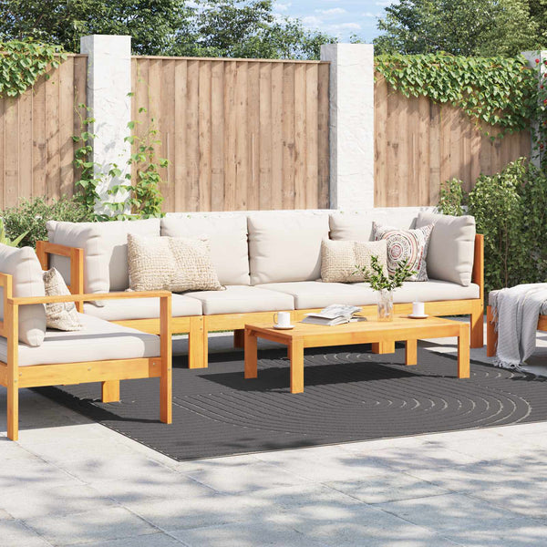 Anthrazit Teppich PALMERAS 240x240 cm