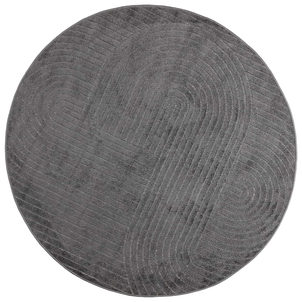 Runder Teppich PALMERAS Anthrazit Ø 120 cm