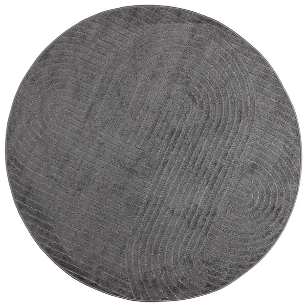 Runder Teppich PALMERAS Anthrazit Ø 120 cm