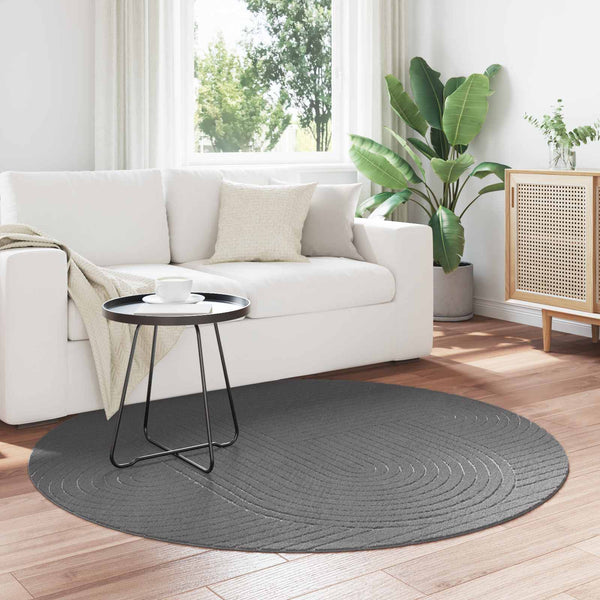 Runder Teppich PALMERAS Anthrazit Ø 160 cm