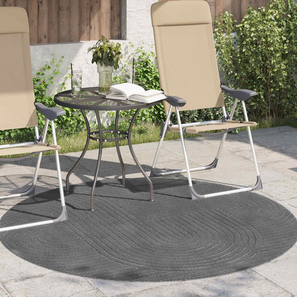 Runder Teppich PALMERAS Anthrazit Ø 200 cm