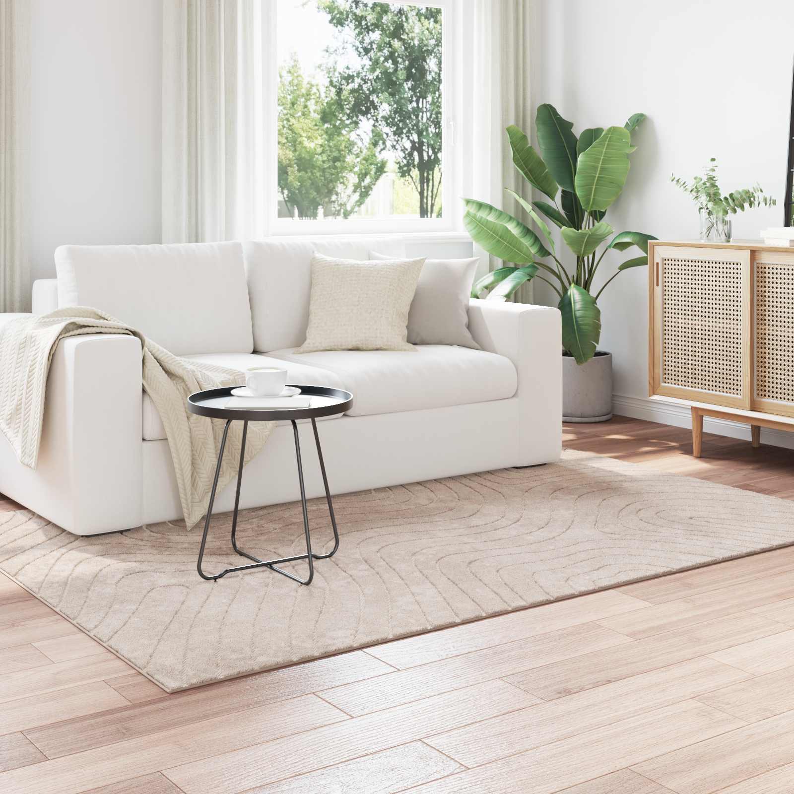 Beiger Teppich PALMERAS 120x170 cm