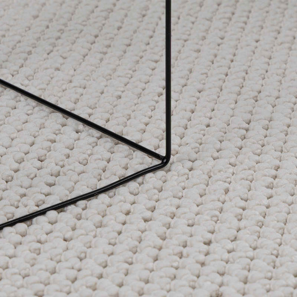 Rechteckiger Teppich LUGO Creme 150x80 cm