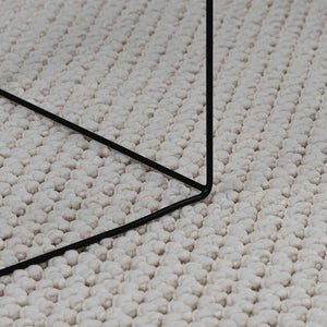 Quadratischer Teppich Creme 200x200 cm