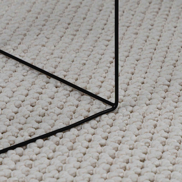 Quadratischer Teppich Creme 200x200 cm