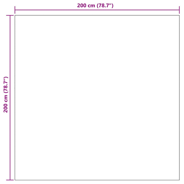 Quadratischer Teppich Creme 200x200 cm
