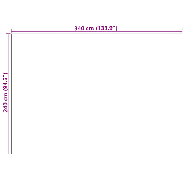 Rechteckiger Teppich LUGO Taupe 240x340 cm