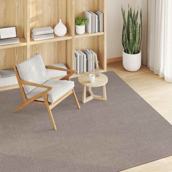 Quadratischer Teppich LUGO Taupe 120x120 cm