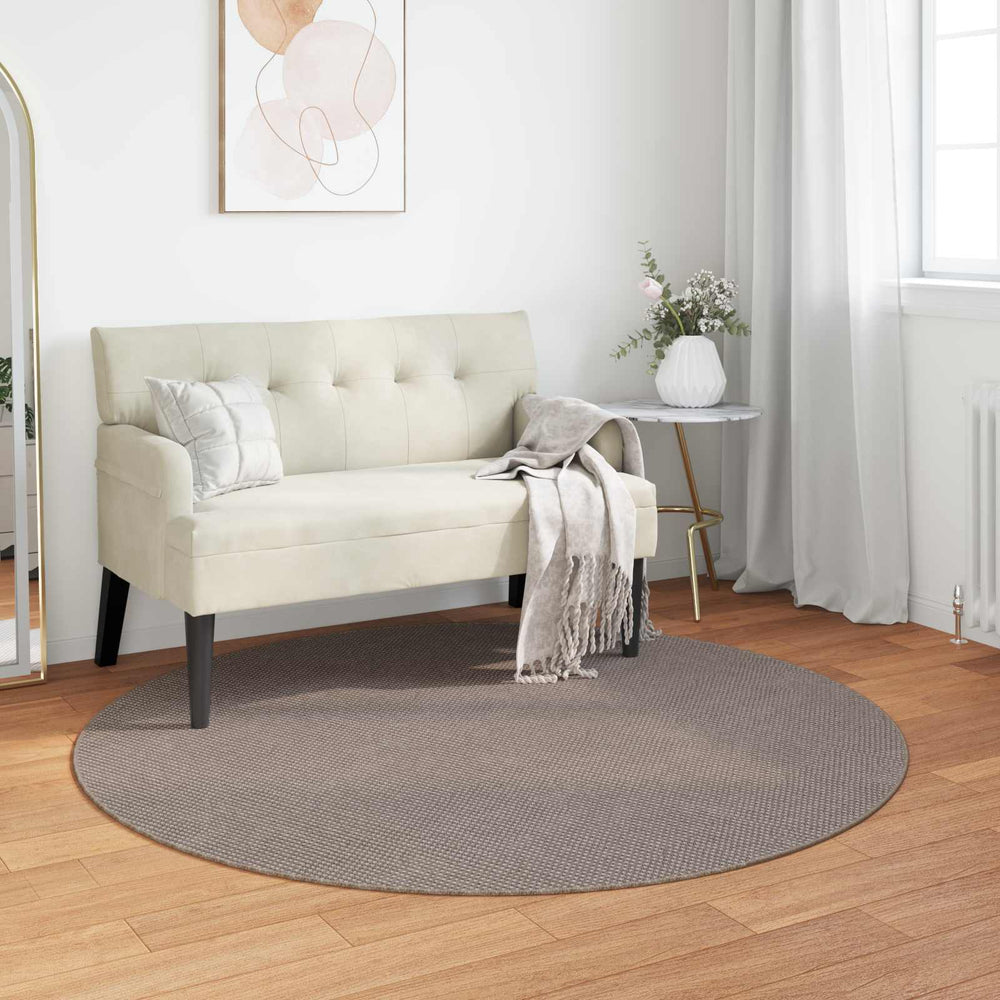 Runder Teppich LUGO Taupe Ø 160 cm