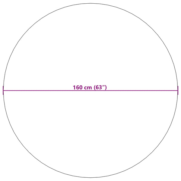 Runder Teppich Creme Taupe Ø 160 cm
