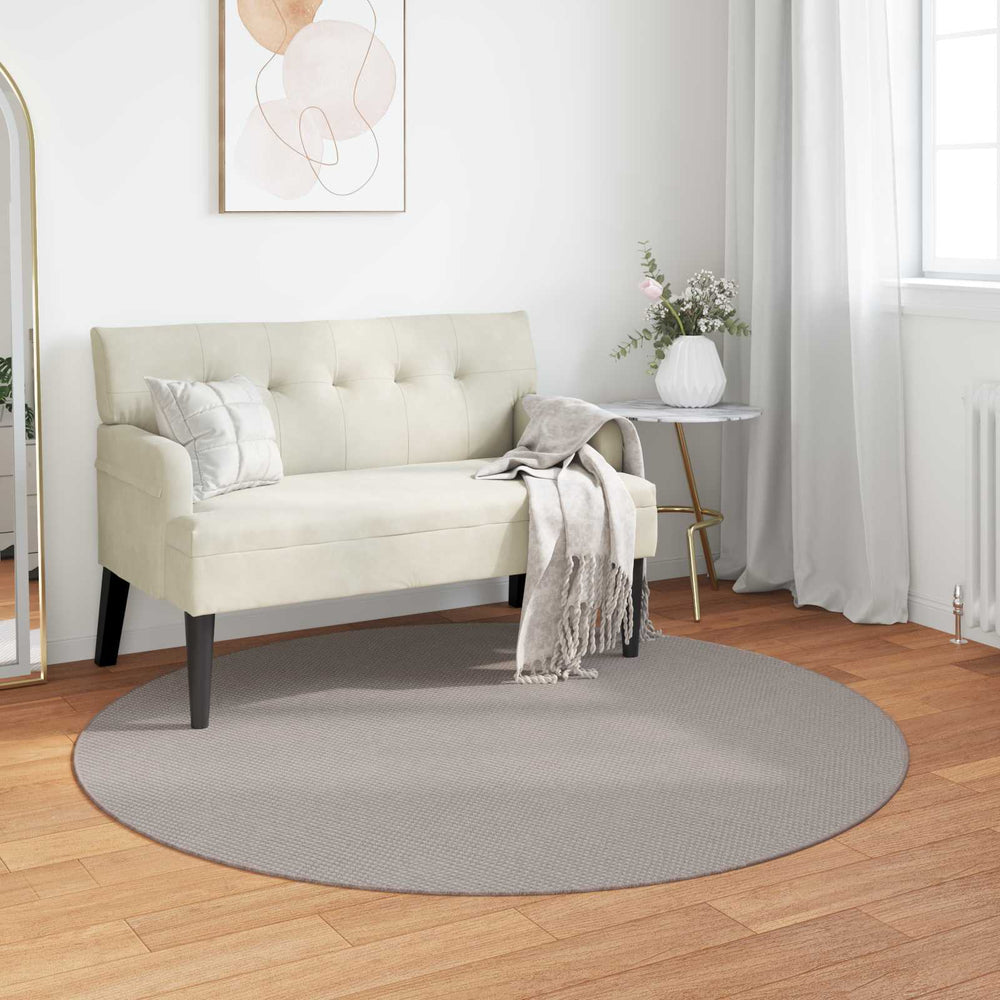 Runder Teppich Creme Taupe Ø 200 cm