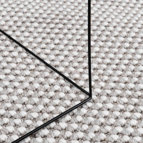 Tapis vidaXL LUGO crème et gris 120 x 120 cm polyester