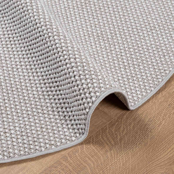 Runder Teppich LUGO Creme Grau Ø 160cm