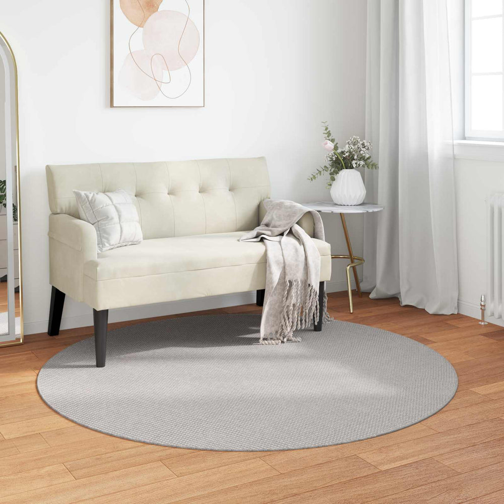 Runder Teppich LUGO Creme Grau Ø 200 cm