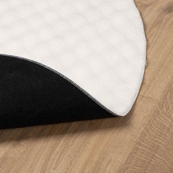 Runder Teppich Creme Ø 160 cm