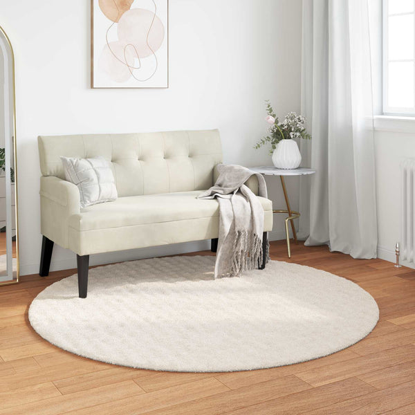 Runder Teppich Creme Ø 160 cm