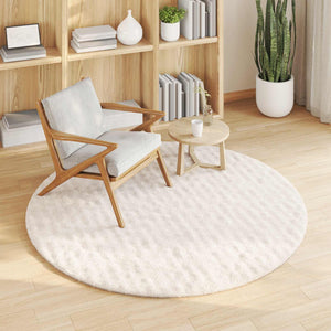 Runder Teppich Creme Ø 200 cm