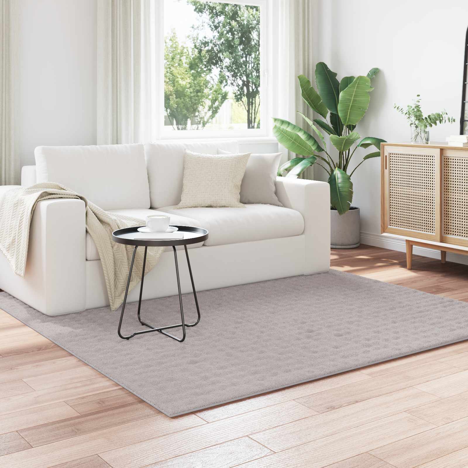 Quadratischer Teppich SIROLO Sand 120x120 cm