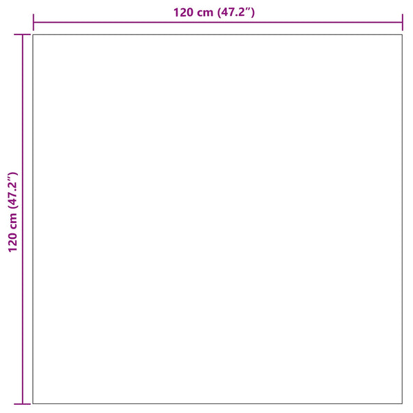 Anthrazit Teppich SIROLO 120x120 cm