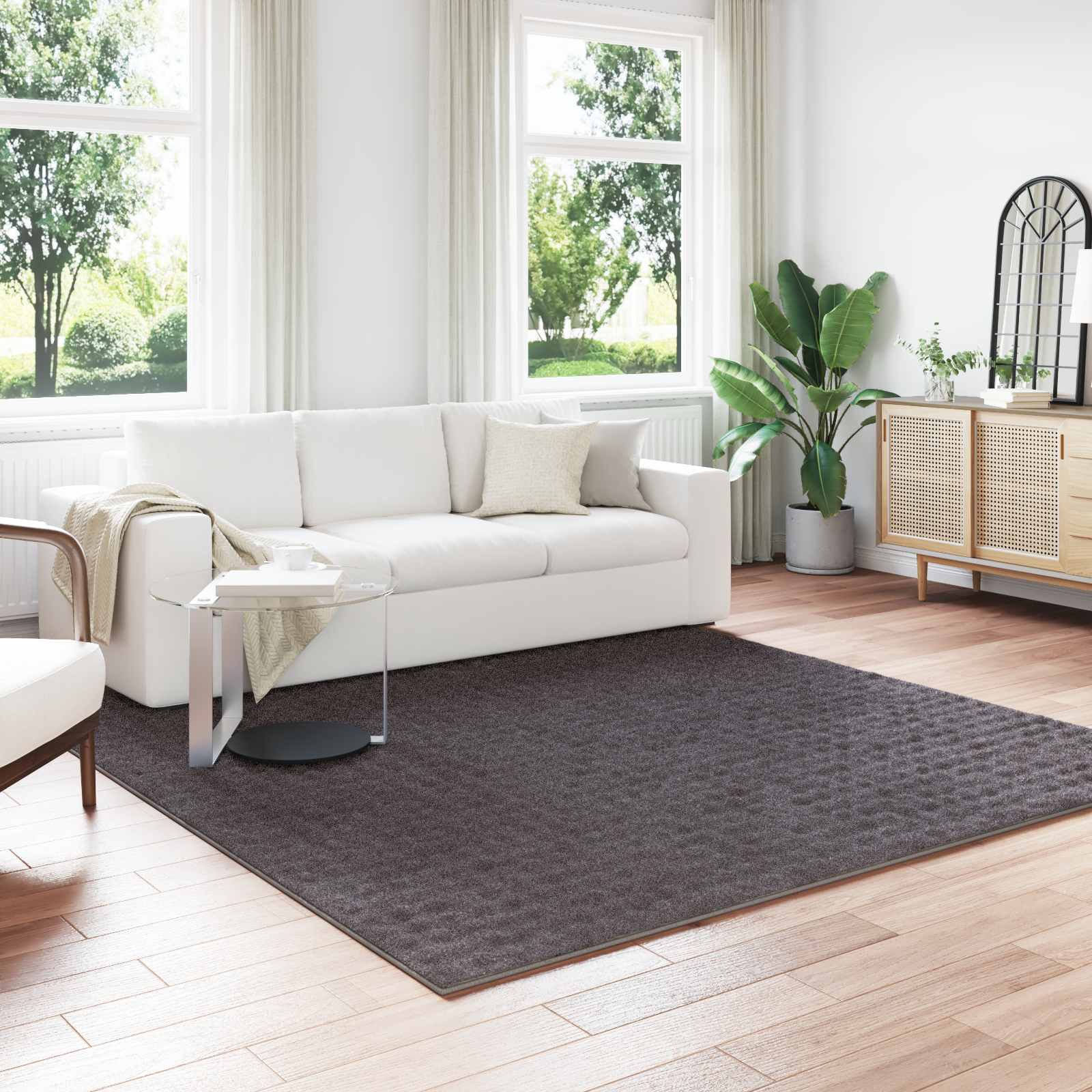 Anthrazit Teppich SIROLO 240x240 cm