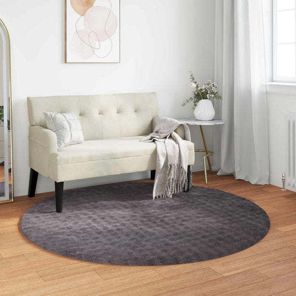 Runder Teppich Anthrazit Ø 120cm