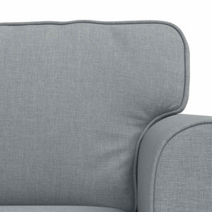 Sofa Set 2-teilig Hellgrau Stoff
