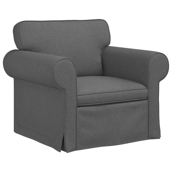 Dunkelgraues Sofa-Set, 2-teilig