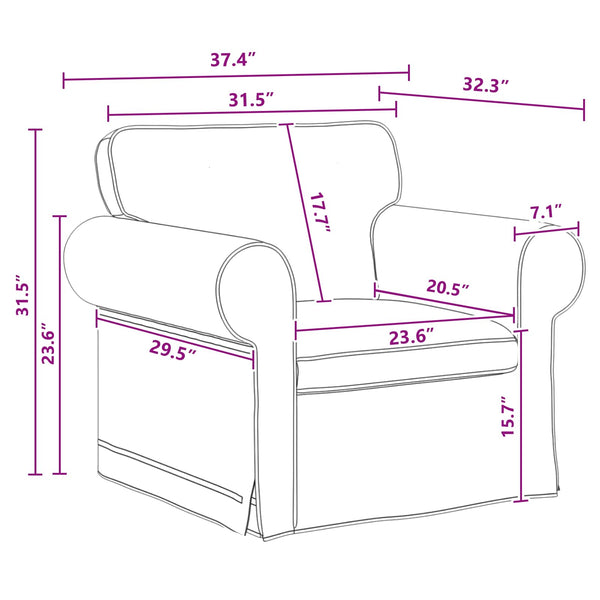 Dunkelgraues Sofa-Set, 2-teilig