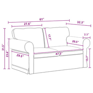 Dunkelgraues Sofa-Set, 2-teilig