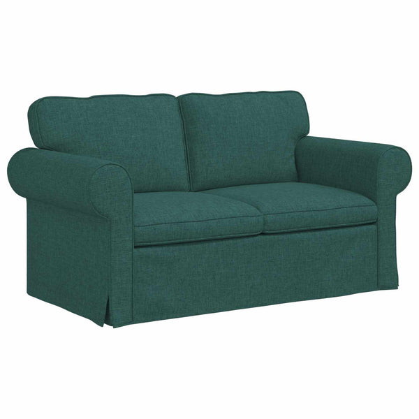 Dunkelgrünes 2-teiliges Sofa-Set