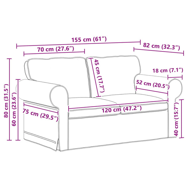 Dunkelgrünes 2-teiliges Sofa-Set