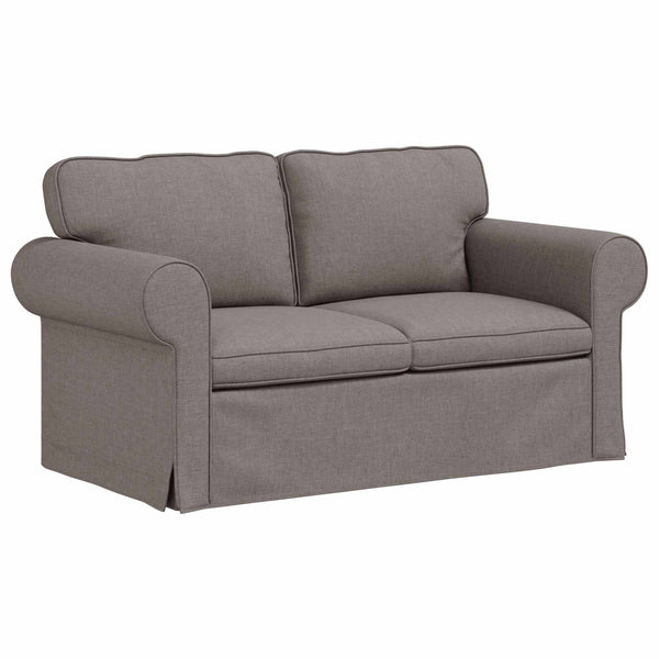 2-teiliges Sofa-Set Taupe Stoff