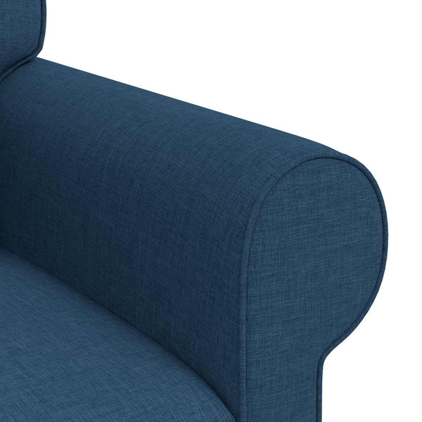 Blaues 2-teiliges Sofa-Set