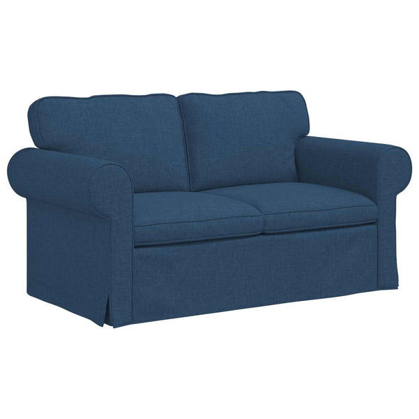 Blaues 2-teiliges Sofa-Set