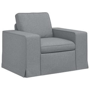 Hellgraues Sofa-Set, 2-teilig