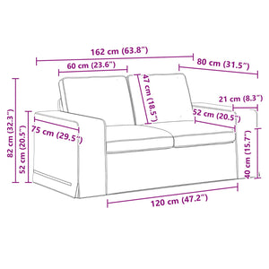 Hellgraues Sofa-Set, 2-teilig