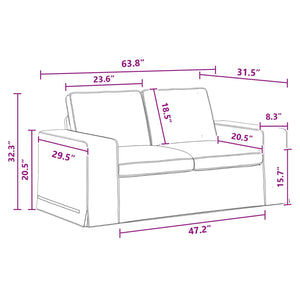 Dunkelgraues 2-teiliges Sofa-Set