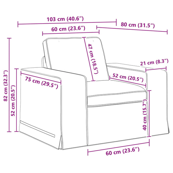 Schwarzes 2-teiliges Stoffsofa-Set