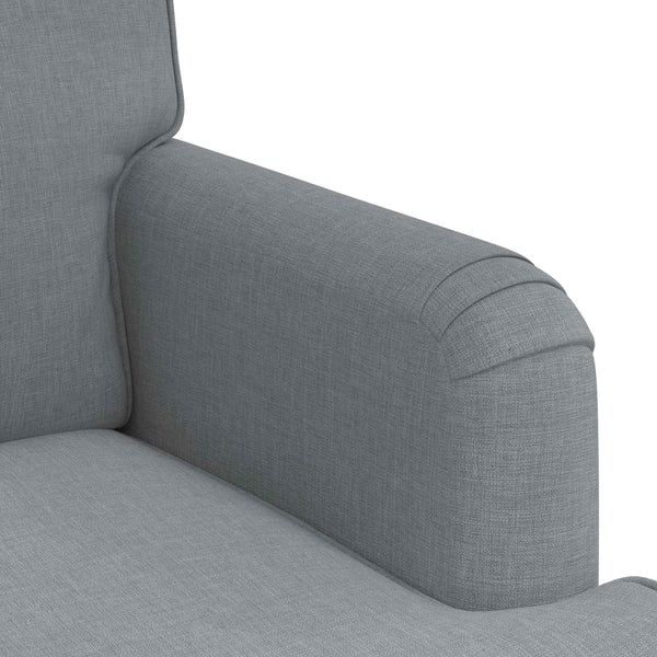 Sofa Set Hellgrau Stoff 2-teilig