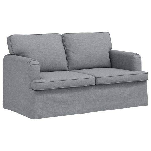 Sofa Set Hellgrau Stoff 2-teilig