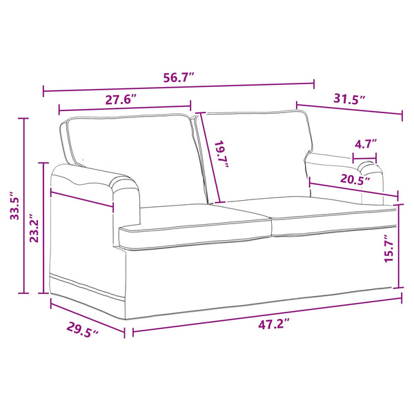 Dunkelgraues 2-teiliges Sofa-Set