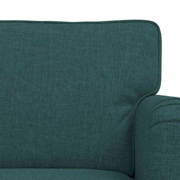 Dunkelgrünes Sofa Set, 2-teilig