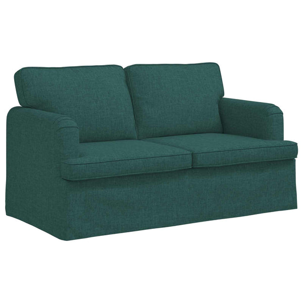 Dunkelgrünes Sofa Set, 2-teilig