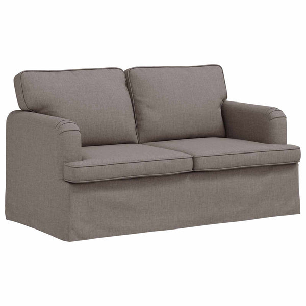 Sofa Set 2-teilig Taupe Stoff