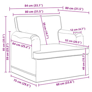 Sofa Set 2-teilig Taupe Stoff