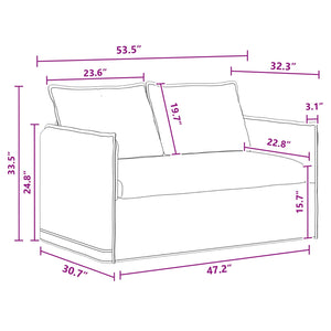 Dunkelgraues Sofa-Set, 2-teilig