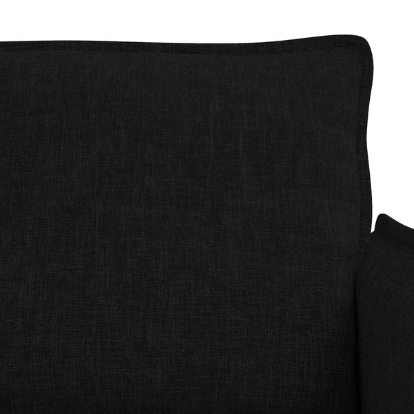 Schwarzes 2-teiliges Sofa-Set